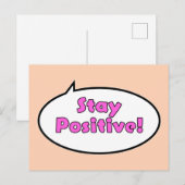 Carte Postale Restez Positif ! (Devant / Derrière)
