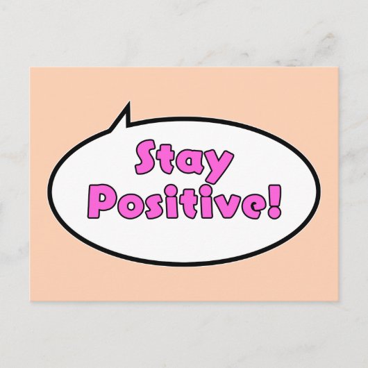 Carte Postale Restez Positif ! (Devant)