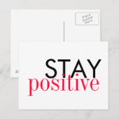 Carte postale - Restez positif (Devant / Derrière)