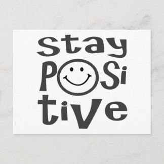 Carte Postale Restez positif avec un visage heureux