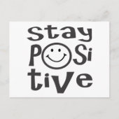Carte Postale Restez positif avec un visage heureux (Devant)