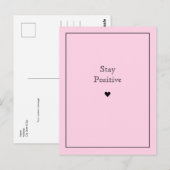 Carte Postale Restez rose positif (Devant / Derrière)
