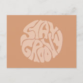 Carte Postale Restez Super Retro Beige (Devant)