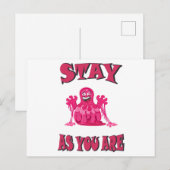 Carte Postale Restez tel que vous êtes (Devant / Derrière)