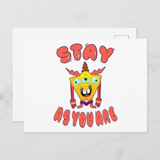 Carte Postale Restez tel que vous êtes (Devant / Derrière)