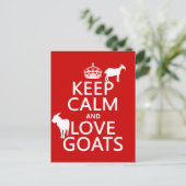Carte Postale Restez tranquille et aimez les chèvres (Debout devant)