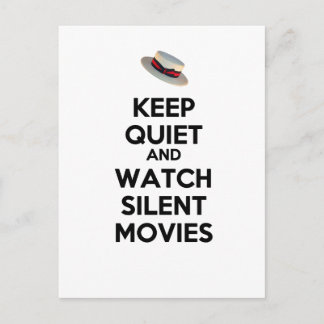 Carte Postale Restez tranquilles et regardez des films silencieu