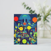 Carte Postale Résumation mécanique Vous Regarder (Debout devant)