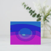 Carte Postale Résumé abstrait violet et bleu 1007 (Debout devant)