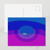 Carte Postale Résumé abstrait violet et bleu 1007 (Devant / Derrière)