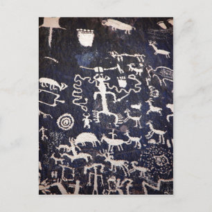 Carte Postale Résumé Description Petroglyphes amérindiens à