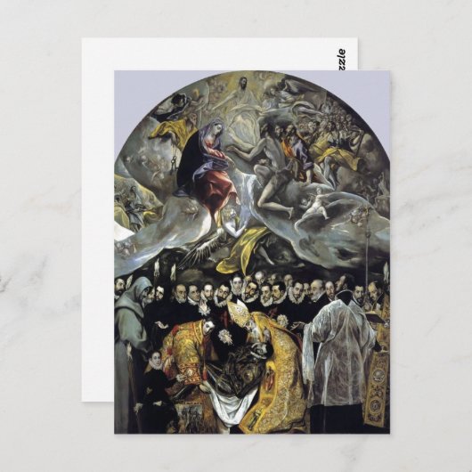 Carte Postale Résumé El Greco - L'inhumation du comte d'Orga (Devant / Derrière)