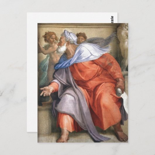 Carte Postale Résumé en : Ezekiel représenté sur une chapelle Si (Devant / Derrière)