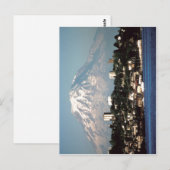 Carte Postale Résumé Mont Rainier sur Tacoma, Washington, États- (Devant / Derrière)