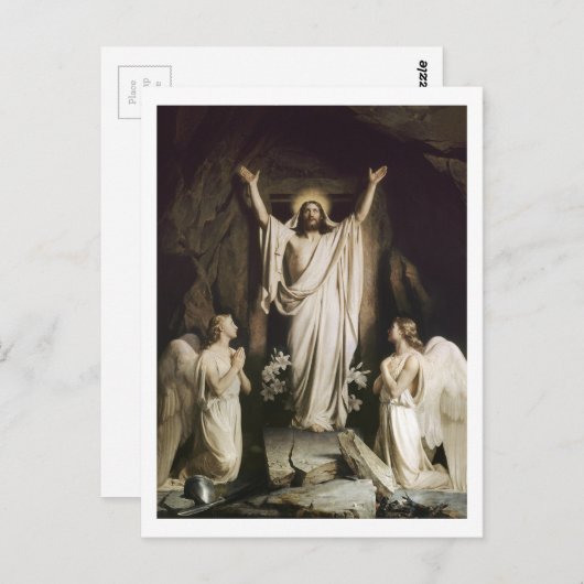 Carte Postale Résurrection à la tombe (Devant / Derrière)