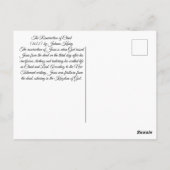 Carte Postale Résurrection du Christ (Dos)