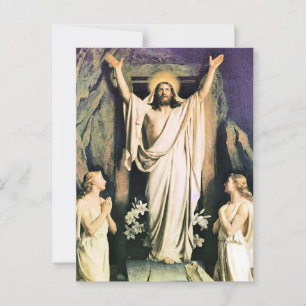 Carte Postale Résurrection du Christ, tableau de Carl Bloch,