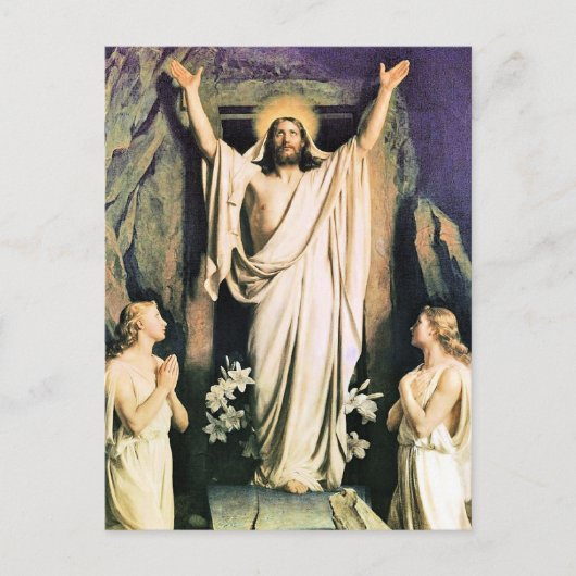 Carte Postale Résurrection du Christ, tableau de Carl Bloch, (Devant)