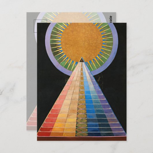 Carte Postale Retable, Groupe X, No.1 par Hilma af Klint (Devant / Derrière)