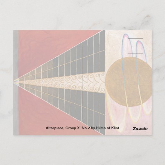 Carte Postale Retable, Groupe X, No.2 par Hilma af Klint (Dos)