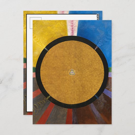 Carte Postale Retable, Groupe X, No 3 par Hilma af Klint (Devant / Derrière)