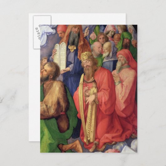 Carte Postale Retable Landauer : King David, 1511 (Devant / Derrière)