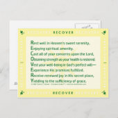 Carte Postale Rétablissement (Acrostiche) (Devant / Derrière)