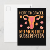 Carte Postale Rétablissement après une hystérectomie pour ablati (Devant / Derrière)