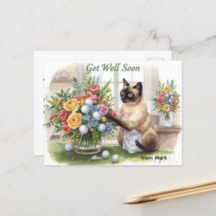 Carte Postale Rétablissez-vous vite avec une balle de golf et de