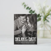 Carte Postale Retarder La Date Mariage Distressed Script Photoca (Debout devant)