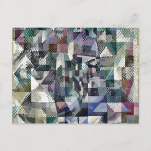 Carte Postale Retarder la fenêtre de peinture Abstraite laque 3