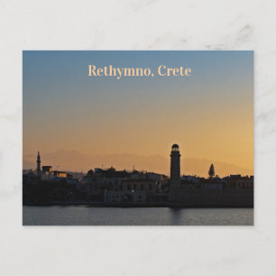 Carte postale Rethymno Crete Greece Sunset