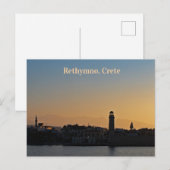 Carte postale Rethymno Crete Greece Sunset (Devant / Derrière)