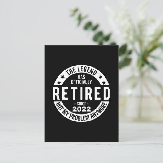 Carte Postale Retired 2022 (Debout devant)