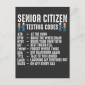 Carte Postale Retired elderly Person Senior Citizen Texting Code (Devant)