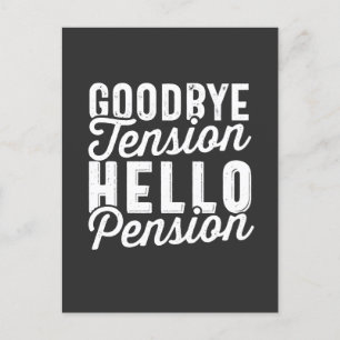 Carte Postale Retirement Venin, Goodbye Tension Hello Pension