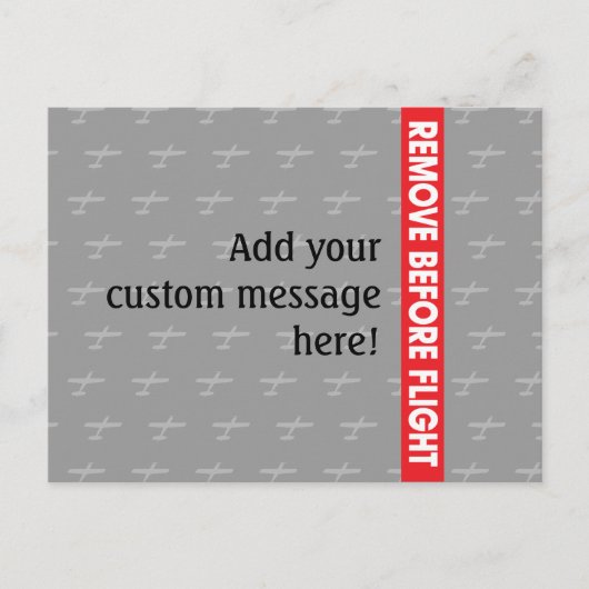 Carte Postale Retirer avant le vol - Avaiement (Devant)