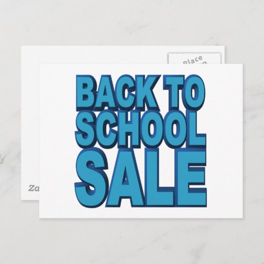 Carte Postale Retour à la vente à l'école (Devant / Derrière)