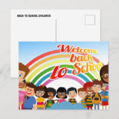 CARTE POSTALE RETOUR À L'ÉCOLE (Devant / Derrière)