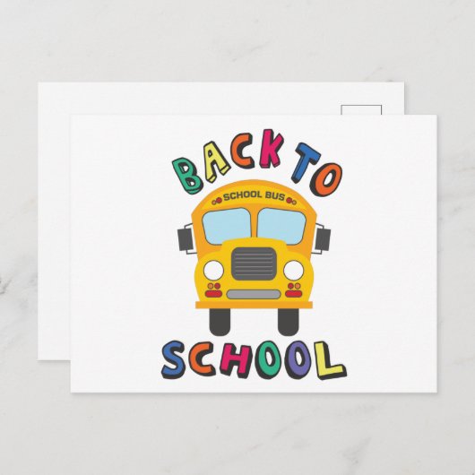 Carte Postale Retour à l'école (Devant / Derrière)