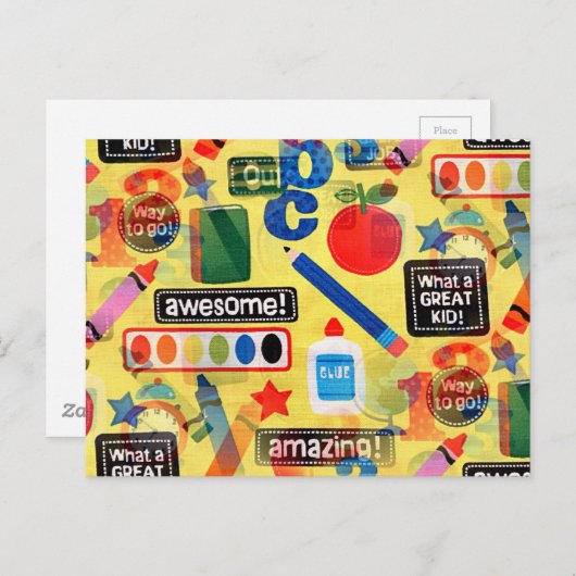 Carte Postale retour à l'école (Devant / Derrière)