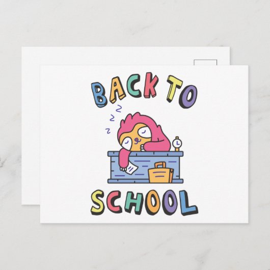 Carte Postale Retour à l'école (Devant / Derrière)