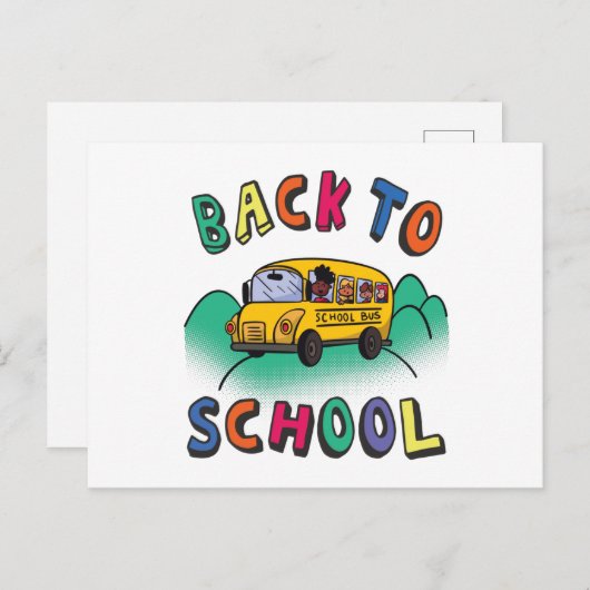 Carte Postale Retour à l'école (Devant / Derrière)