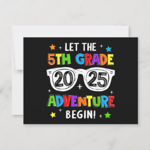Carte Postale Retour À L'École 2025 Laissez L'Aventure De 5E Ann