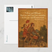 Carte Postale Retour à l'école à vélo (Devant / Derrière)