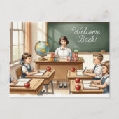 Carte Postale Retour à l'école amis (Devant)