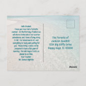 Carte Postale Retour à l'école Bienvenue aux étudiants Vagues oc (Dos)