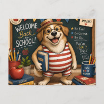 Retour à l'école Chien PNG, design de chien d'ense