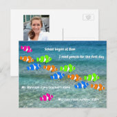 Carte Postale Retour à l'école Clown Fish Welcome (Devant / Derrière)