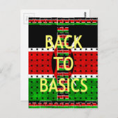 Carte Postale Retour aux bases : Kenya Drapeau Thème de la cultu (Devant / Derrière)